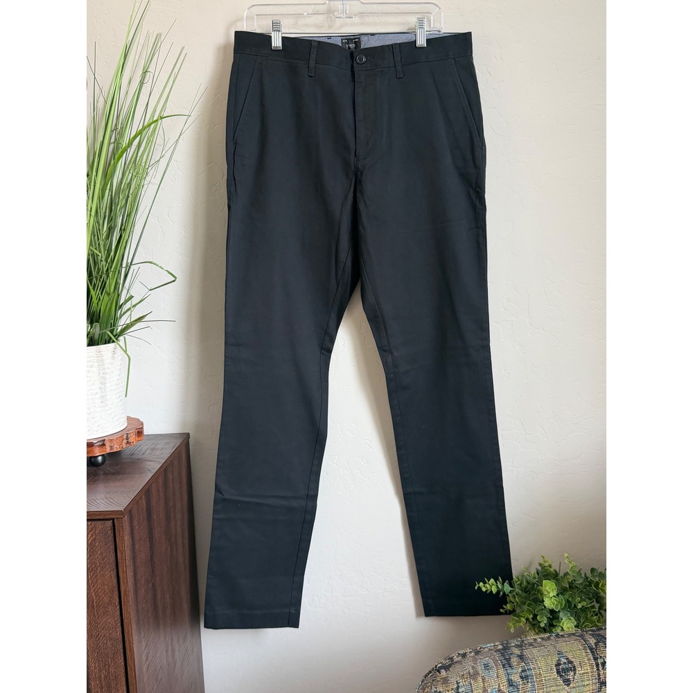 J. Crew Mens Athletic Fit Chino Pants Black Re-Imagined AV209 Size 32x34